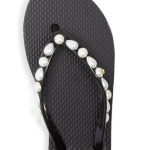 Tory burch pearl flip-flops